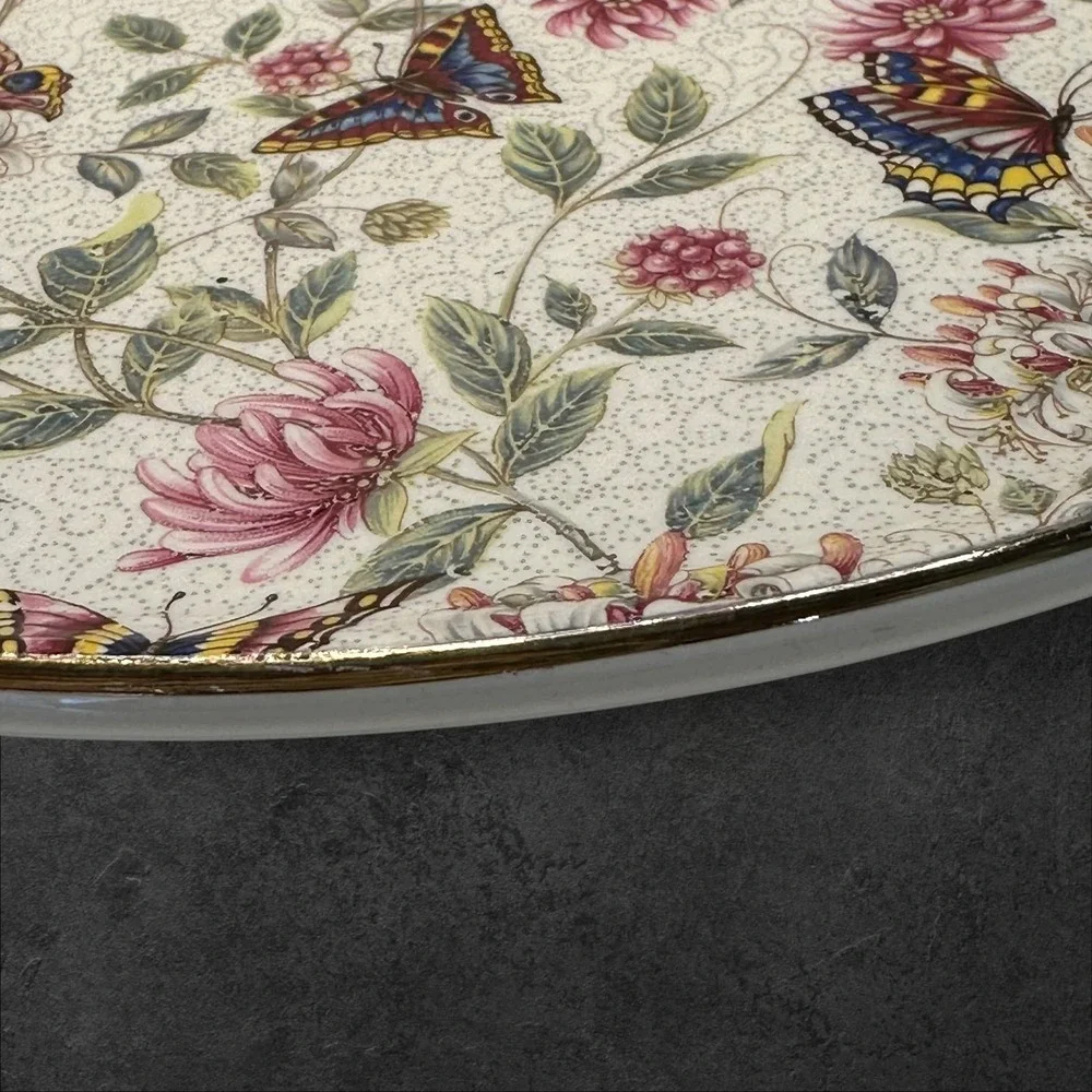 Royal Tudor Ware Barker Bros England‎ Chintz Butterfly Charger Plate 11